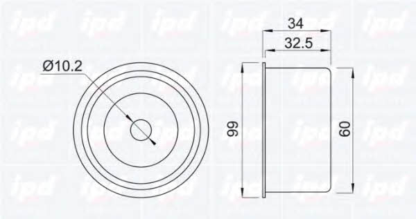IPD 14-0632 Tensioner pulley, timing belt 140632: Buy near me in Poland at 2407.PL - Good price!