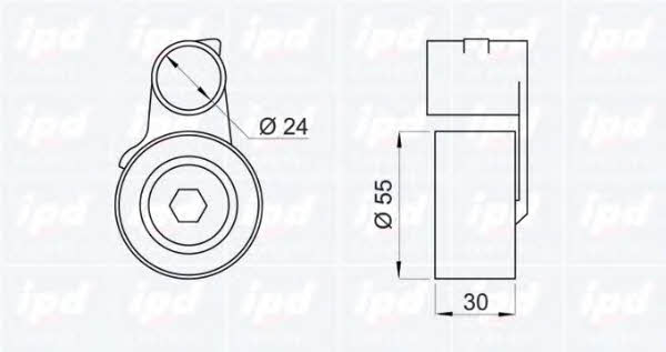 IPD 14-0638 Tensioner pulley, timing belt 140638: Buy near me in Poland at 2407.PL - Good price!