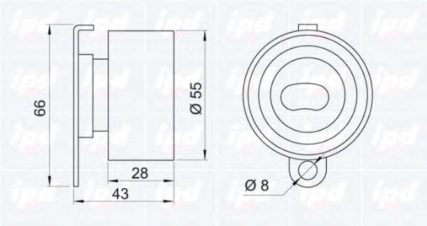 IPD 14-0703 Tensioner pulley, timing belt 140703: Buy near me in Poland at 2407.PL - Good price!