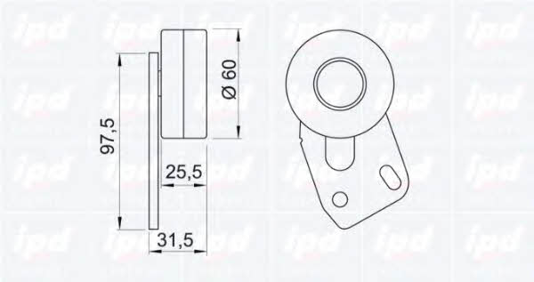 IPD 14-0706 Tensioner pulley, timing belt 140706: Buy near me in Poland at 2407.PL - Good price!