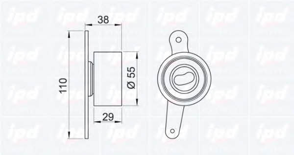 IPD 14-0708 Tensioner pulley, timing belt 140708: Buy near me in Poland at 2407.PL - Good price!