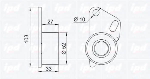 IPD 14-0711 Tensioner pulley, timing belt 140711: Buy near me at 2407.PL in Poland at an Affordable price!
