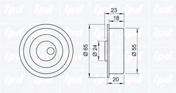 IPD 14-0724 Tensioner pulley, timing belt 140724: Buy near me in Poland at 2407.PL - Good price!
