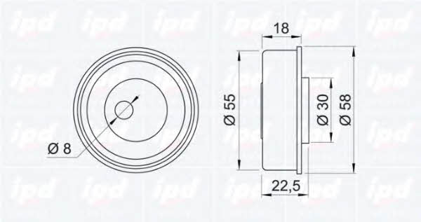 IPD 14-0758 Tensioner pulley, timing belt 140758: Buy near me in Poland at 2407.PL - Good price!