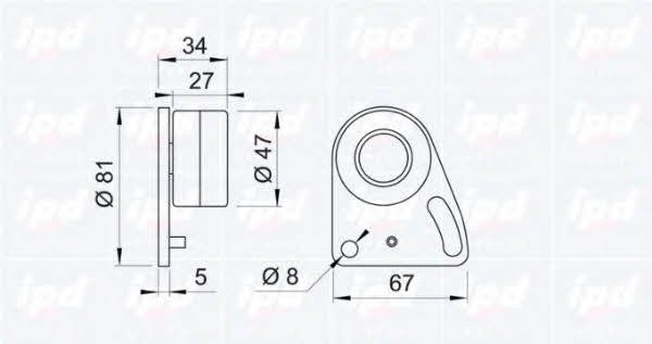 IPD 14-0780 Tensioner pulley, timing belt 140780: Buy near me in Poland at 2407.PL - Good price!
