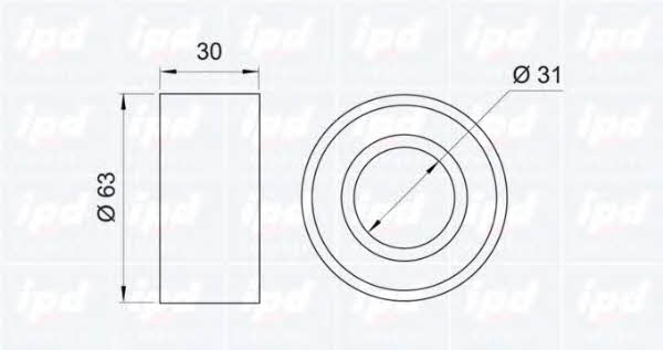 IPD 14-0781 Tensioner pulley, timing belt 140781: Buy near me in Poland at 2407.PL - Good price!