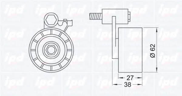 IPD 14-0797 Tensioner pulley, timing belt 140797: Buy near me in Poland at 2407.PL - Good price!
