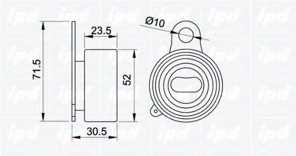 IPD 14-0813 Tensioner pulley, timing belt 140813: Buy near me in Poland at 2407.PL - Good price!