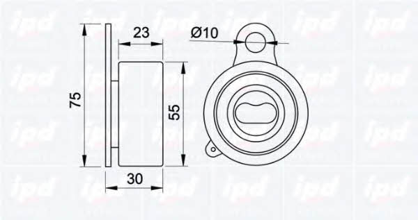 IPD 14-0814 Tensioner pulley, timing belt 140814: Buy near me in Poland at 2407.PL - Good price!