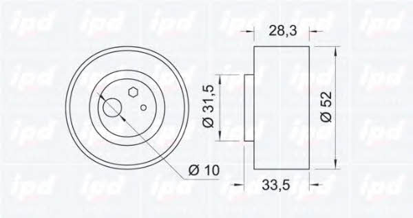 IPD 14-0832 Tensioner pulley, timing belt 140832: Buy near me in Poland at 2407.PL - Good price!