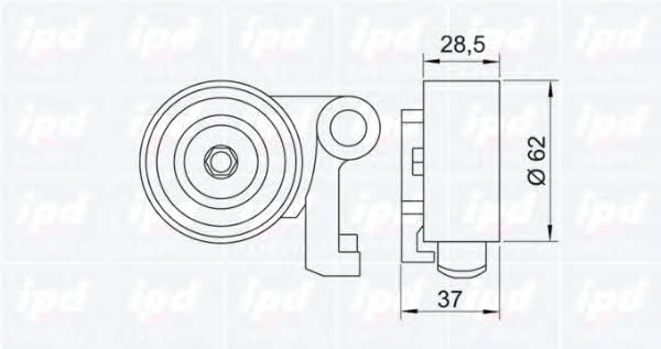 IPD 14-0837 Tensioner pulley, timing belt 140837: Buy near me in Poland at 2407.PL - Good price!