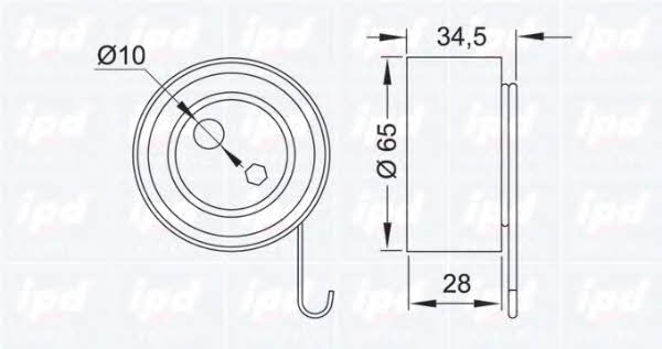 IPD 14-0872 Tensioner pulley, timing belt 140872: Buy near me in Poland at 2407.PL - Good price!