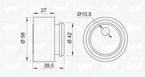 IPD 14-0907 Tensioner pulley, timing belt 140907: Buy near me in Poland at 2407.PL - Good price!
