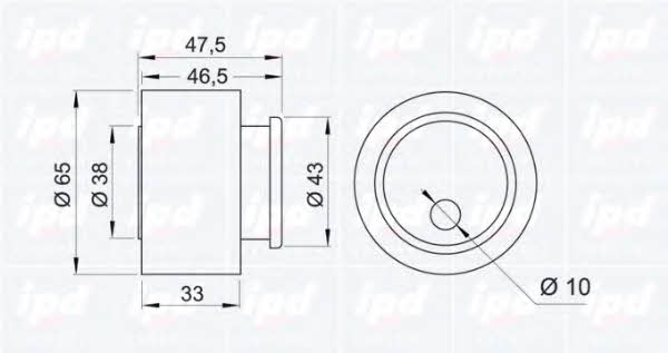 IPD 14-0916 Tensioner pulley, timing belt 140916: Buy near me in Poland at 2407.PL - Good price!