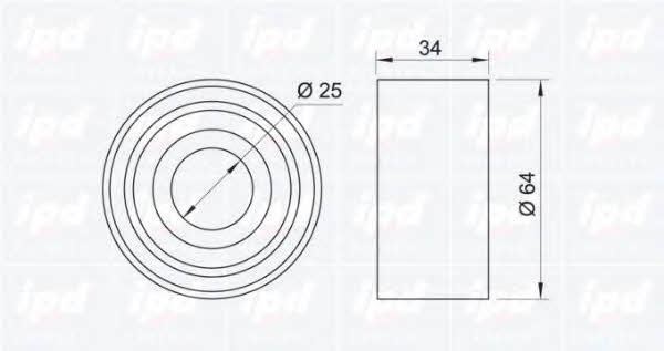 IPD 14-0925 Tensioner pulley, timing belt 140925: Buy near me in Poland at 2407.PL - Good price!