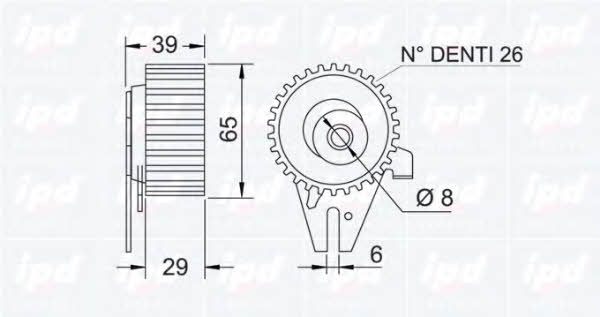 IPD 14-0932 Tensioner pulley, timing belt 140932: Buy near me in Poland at 2407.PL - Good price!
