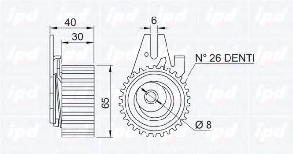 IPD 14-0941 Tensioner pulley, timing belt 140941: Buy near me in Poland at 2407.PL - Good price!