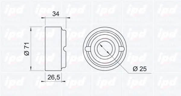 IPD 14-0945 Tensioner pulley, timing belt 140945: Buy near me in Poland at 2407.PL - Good price!