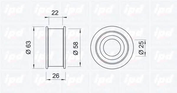 IPD 14-0951 Tensioner pulley, timing belt 140951: Buy near me in Poland at 2407.PL - Good price!