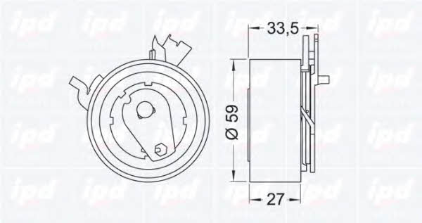 IPD 14-0997 Tensioner pulley, timing belt 140997: Buy near me in Poland at 2407.PL - Good price!