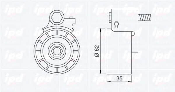 IPD 14-1000 Tensioner pulley, timing belt 141000: Buy near me in Poland at 2407.PL - Good price!