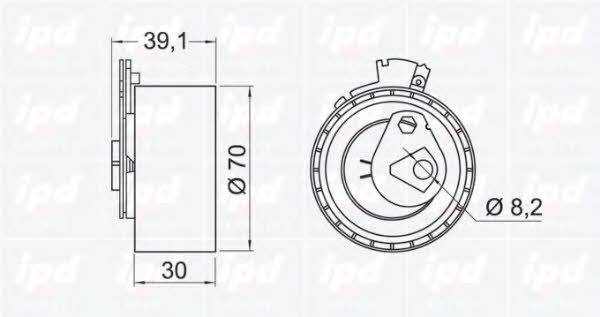 IPD 14-1037 Tensioner pulley, timing belt 141037: Buy near me in Poland at 2407.PL - Good price!