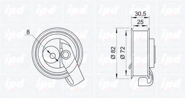 IPD 14-1063 Tensioner pulley, timing belt 141063: Buy near me in Poland at 2407.PL - Good price!