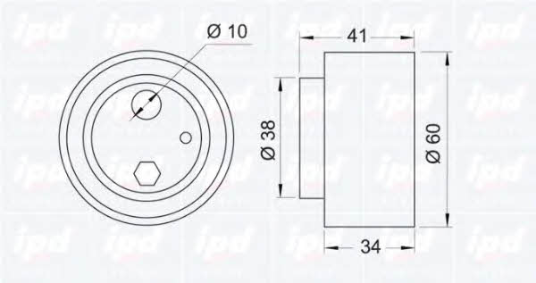 IPD 14-1065 Tensioner pulley, timing belt 141065: Buy near me in Poland at 2407.PL - Good price!