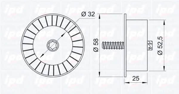 IPD 15-0044 Tensioner pulley, timing belt 150044: Buy near me in Poland at 2407.PL - Good price!