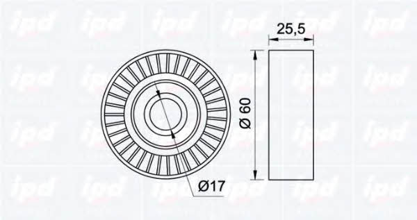 IPD 15-0059 V-ribbed belt tensioner (drive) roller 150059: Buy near me in Poland at 2407.PL - Good price!