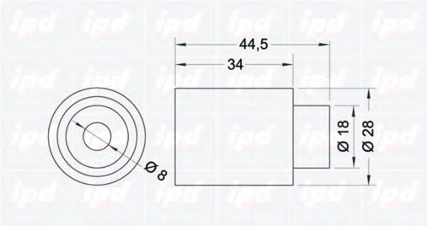 IPD 15-0069 Tensioner pulley, timing belt 150069: Buy near me in Poland at 2407.PL - Good price!