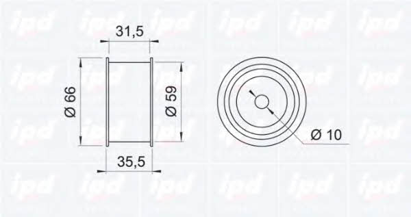 IPD 15-0089 Tensioner pulley, timing belt 150089: Buy near me in Poland at 2407.PL - Good price!