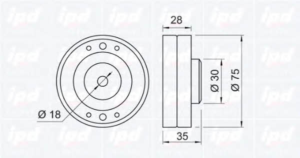 IPD 15-0104 Tensioner pulley, timing belt 150104: Buy near me in Poland at 2407.PL - Good price!