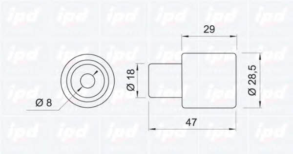 IPD 15-0144 Tensioner pulley, timing belt 150144: Buy near me in Poland at 2407.PL - Good price!