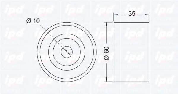 IPD 15-0221 Tensioner pulley, timing belt 150221: Buy near me in Poland at 2407.PL - Good price!