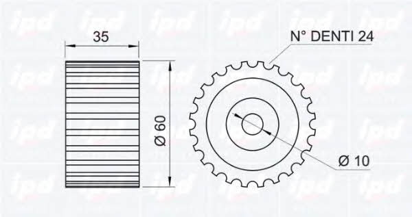 IPD 15-0222 Tensioner pulley, timing belt 150222: Buy near me in Poland at 2407.PL - Good price!