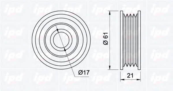 IPD 15-0240 Ролик натяжной ремня поликлинового (приводного) 150240: Отличная цена - Купить в Польше на 2407.PL!