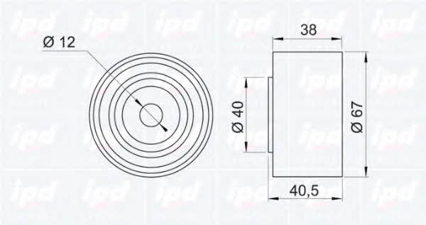 IPD 15-0254 Tensioner pulley, timing belt 150254: Buy near me in Poland at 2407.PL - Good price!