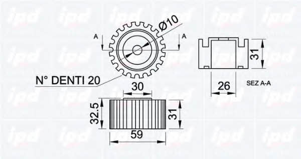 IPD 15-0290 Tensioner pulley, timing belt 150290: Buy near me in Poland at 2407.PL - Good price!