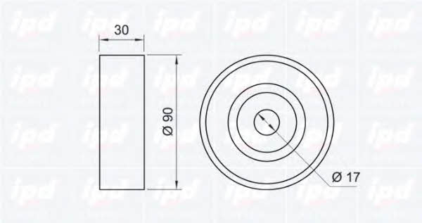IPD 15-0300 V-ribbed belt tensioner (drive) roller 150300: Buy near me in Poland at 2407.PL - Good price!