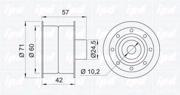 IPD 15-0356 Tensioner pulley, timing belt 150356: Buy near me in Poland at 2407.PL - Good price!