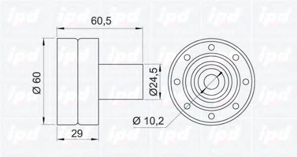 IPD 15-0357 Tensioner pulley, timing belt 150357: Buy near me in Poland at 2407.PL - Good price!