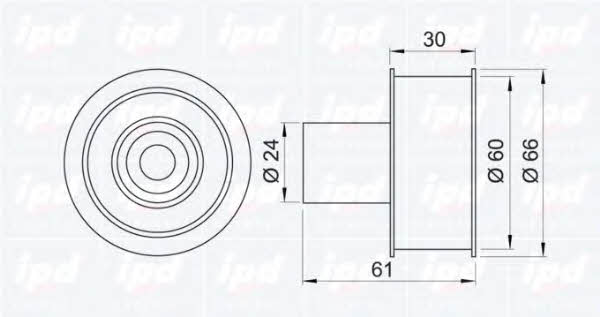 IPD 15-0377 Tensioner pulley, timing belt 150377: Buy near me in Poland at 2407.PL - Good price!