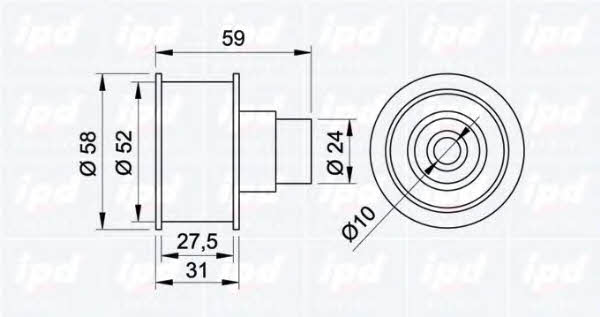IPD 15-0440 Tensioner pulley, timing belt 150440: Buy near me in Poland at 2407.PL - Good price!