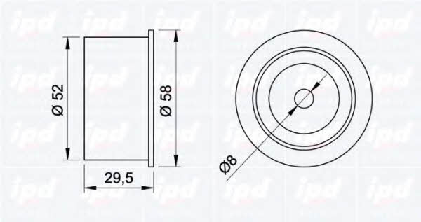 IPD 15-0446 Tensioner pulley, timing belt 150446: Buy near me in Poland at 2407.PL - Good price!
