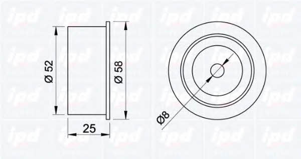 IPD 15-0454 Tensioner pulley, timing belt 150454: Buy near me in Poland at 2407.PL - Good price!