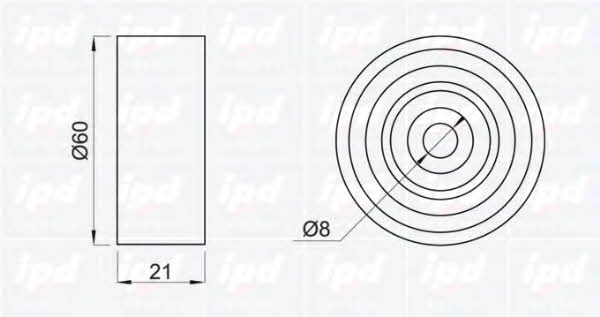 IPD 15-0496 Tensioner pulley, timing belt 150496: Buy near me at 2407.PL in Poland at an Affordable price!