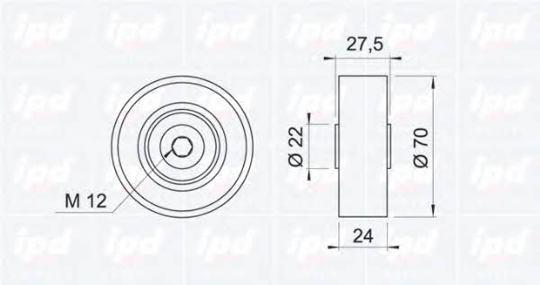 IPD 15-0535 V-ribbed belt tensioner (drive) roller 150535: Buy near me in Poland at 2407.PL - Good price!