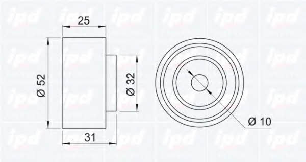 IPD 15-0551 Tensioner pulley, timing belt 150551: Buy near me in Poland at 2407.PL - Good price!