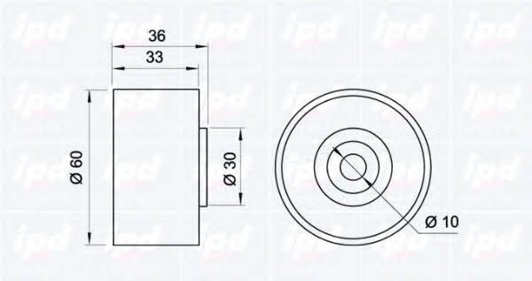 IPD 15-0556 Tensioner pulley, timing belt 150556: Buy near me in Poland at 2407.PL - Good price!